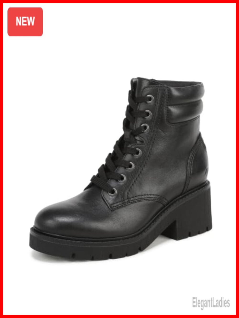 Naturalizer Jovani Water Repellent Leather Ankle Bootie Block Heel